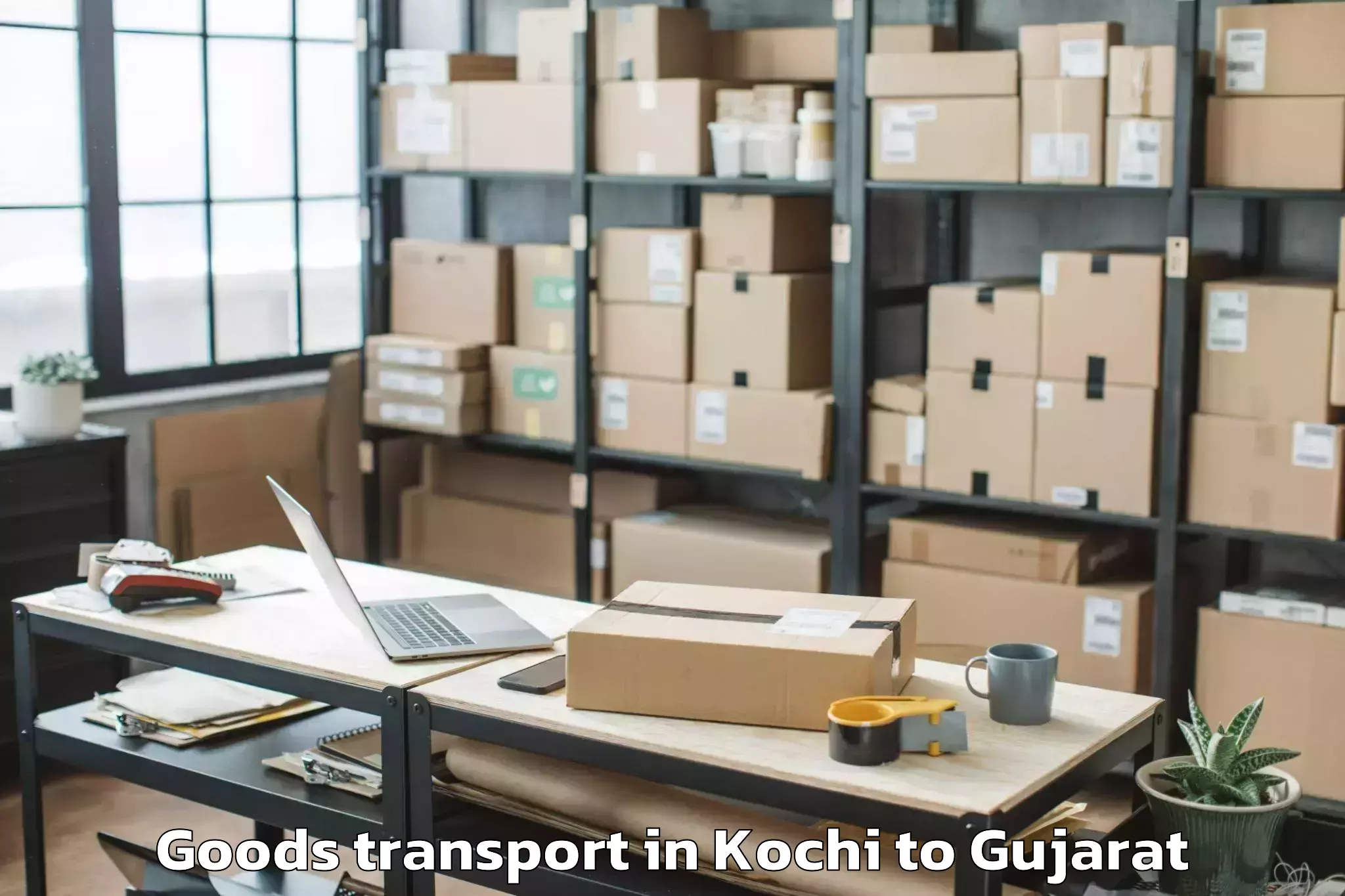 Book Kochi to Gusar Goods Transport Online